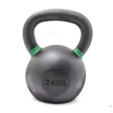 24 kg kettlebell med grønne ringe der viser vægten